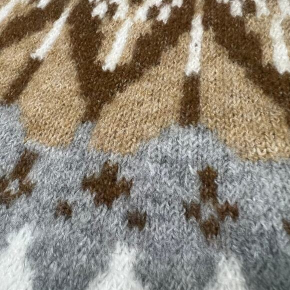 CeCe Fair Isle Funnel Neck Knit Sweater Long Sleeve Size XL Cabincore Gorpcore - Picture 8 of 10